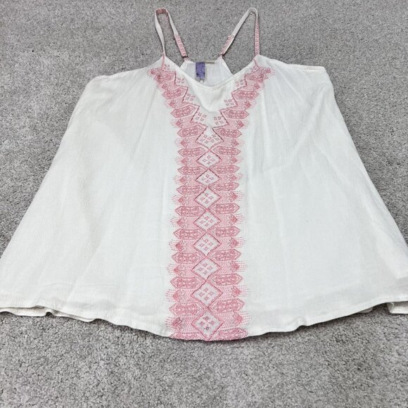 Alya Blouse Women’s Ivory Pink Sleeveless Size Medium - Picture 7 of 11